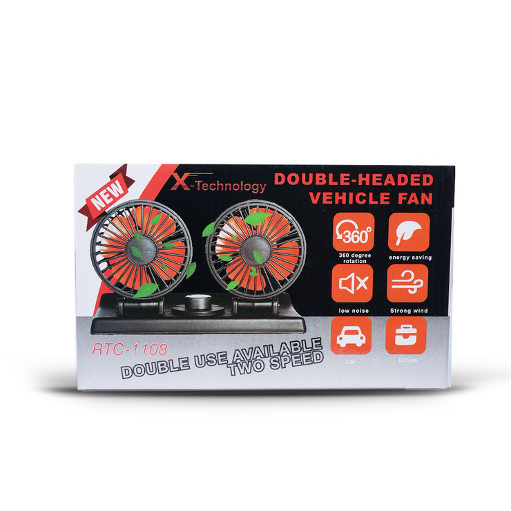 X-Technology double headed vehicle fan RTC-1108